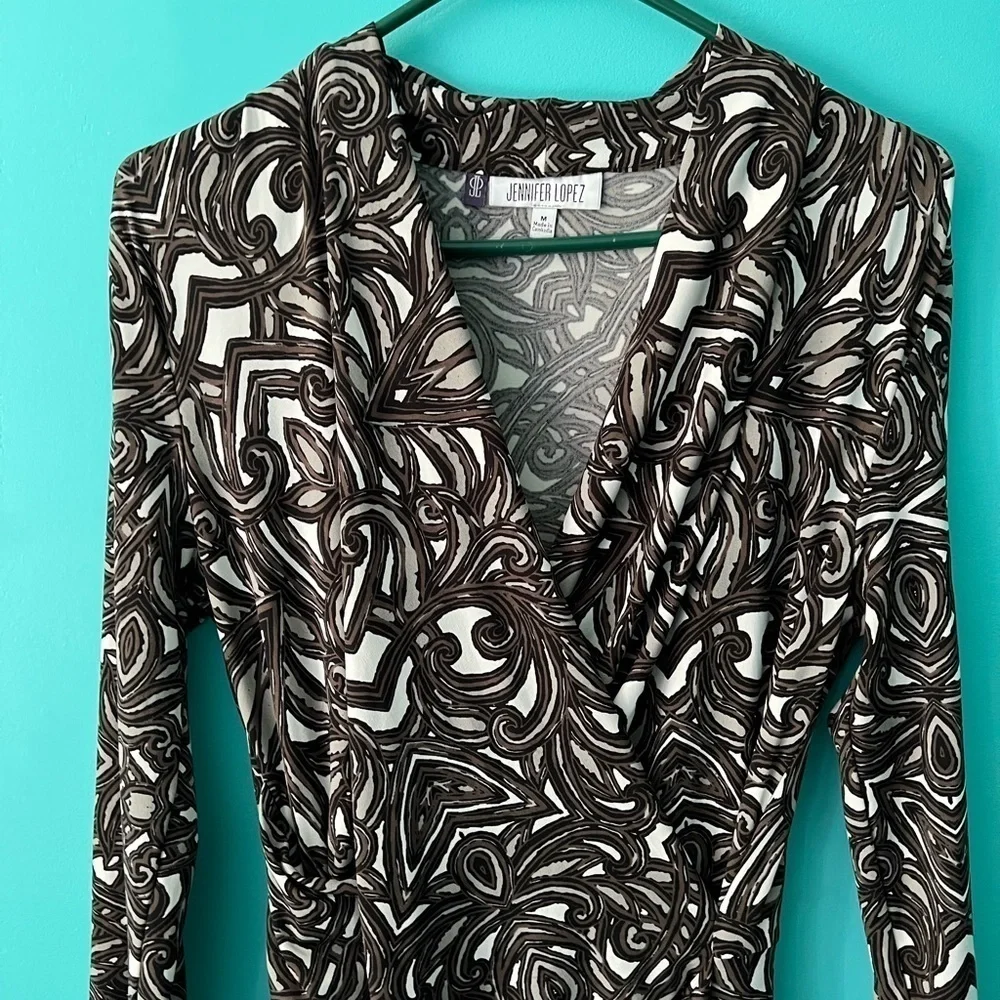 Jennifer Lopez Dress Women Medium Wrap - Picture 3 of 5